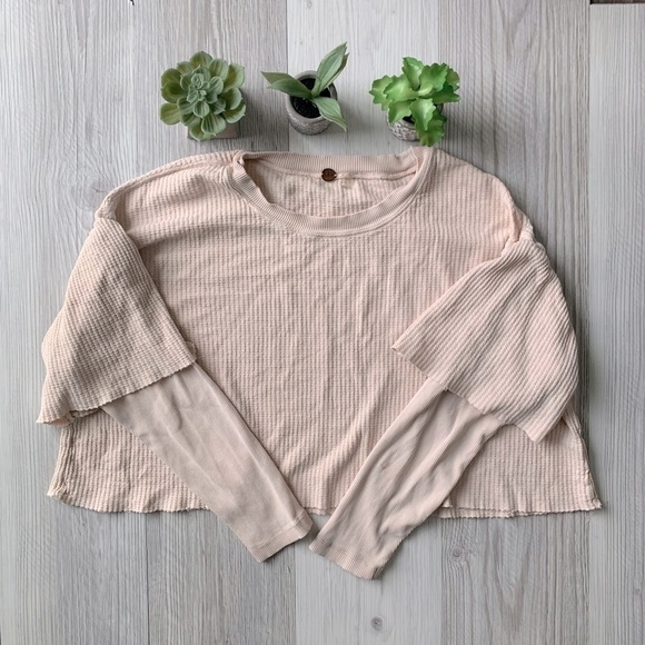 FREE PEOPLE vintage crop knit top size S - Picture 1 of 16